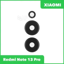 Стекло задней камеры для Xiaomi Redmi Note 13 Pro (черный)