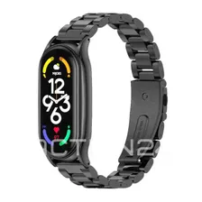 Металлический ремешок для Xiaomi Smart Band 8 MiJobs (черный)