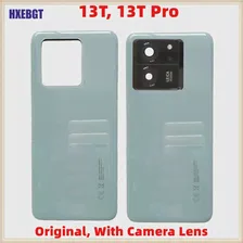 Оригинальная задняя крышка корпуса батарейного отсека для Xiaomi 13T, 13T Pro Задняя Стеклянная крышка корпуса + Объектив камеры Запчасти для ремонта смартфонов