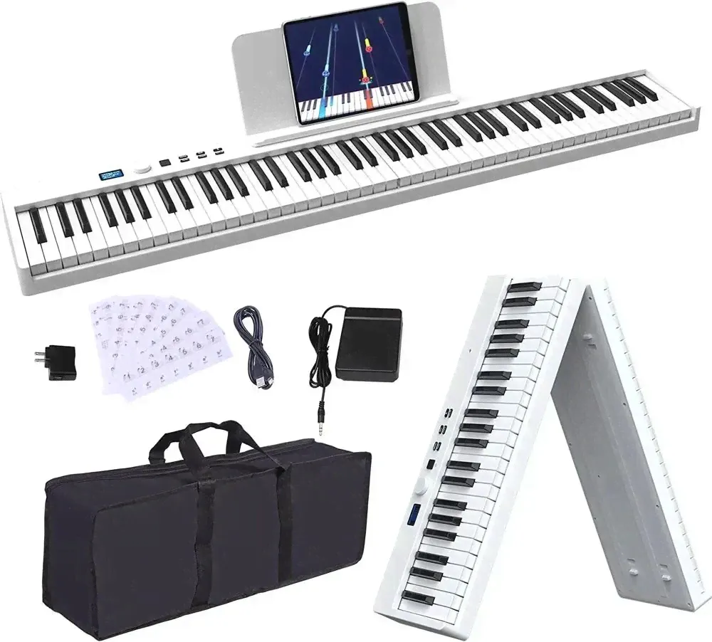 Синтезатор цифровое пианино Xiaomi Portable Folded Electronic Piano (PJ88C) White-0