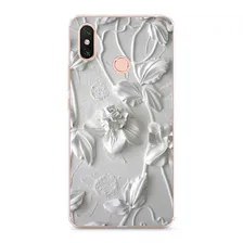Силиконовый чехол Гипсовые цветы на Xiaomi Mi Max 3