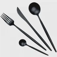 Набор столовых приборов Xiaomi Maison Maxx Stainless Steel Modern Flatware Set (черный)