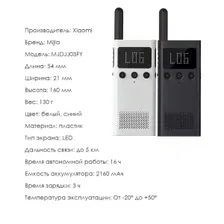 Рация Xiaomi Mijia Walkie Talkie 1S White (MJDJJ03FY)