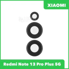 Стекло задней камеры для Xiaomi Redmi Note 13 Pro+ 5G (черный)
